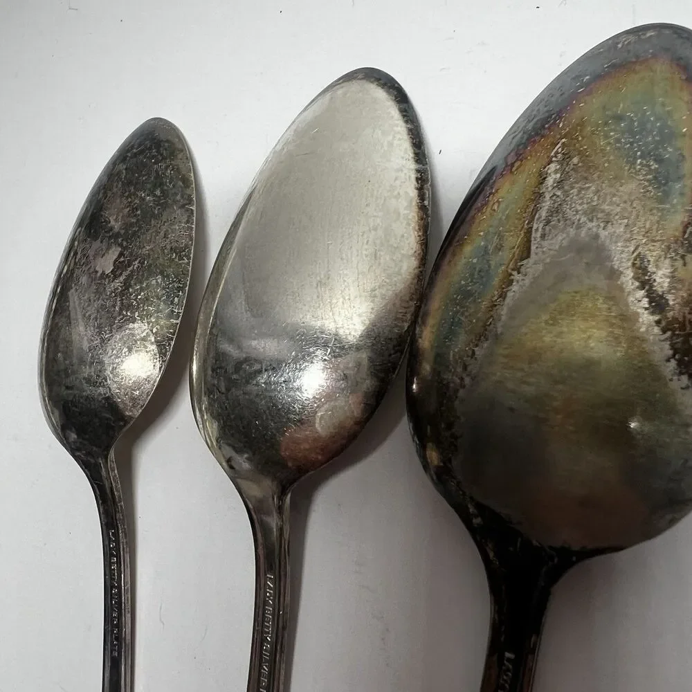 Vintage Intl Silver Co Lady Betty Silverplate Tablespoons Lot of 3 Unpolished